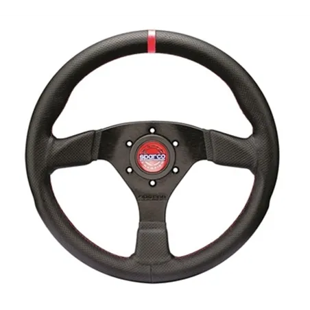 Sparco Steering Wheel R383 Champion Black Leather / Black Stitching