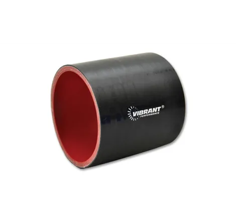 Vibrant 2-3/8in I.D. x 3in Long Gloss Black Silicone Hose Coupling