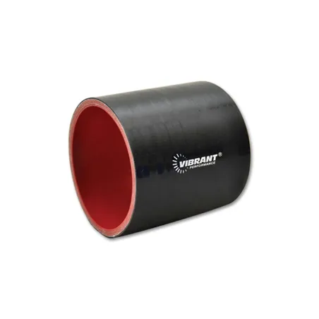 Vibrant 2-3/8in I.D. x 3in Long Gloss Black Silicone Hose Coupling