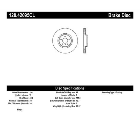 StopTech 08-13 Infiniti G37 Cryo Sportstop Drilled Left Front Rotor