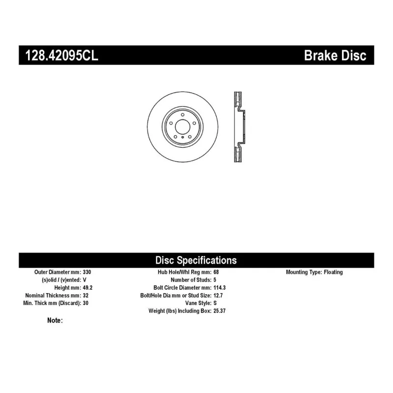 StopTech 08-13 Infiniti G37 Cryo Sportstop Drilled Left Front Rotor