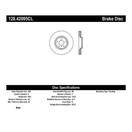 StopTech 08-13 Infiniti G37 Cryo Sportstop Drilled Left Front Rotor