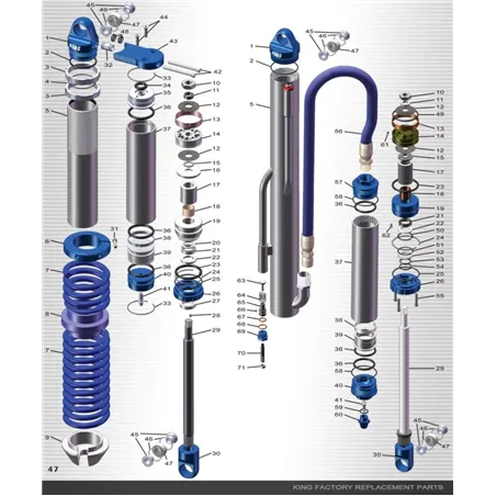 King Shocks Smooth Res Assembly 2.0 PR 12in Long 2.0in OD Snap Ring Groove Both Ends