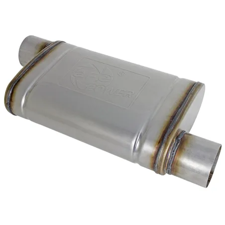 MACH Force-Xp 409 SS Muffler 3in ID Offset/Offset x 4in H x 9in W x 14in L - Oval Body