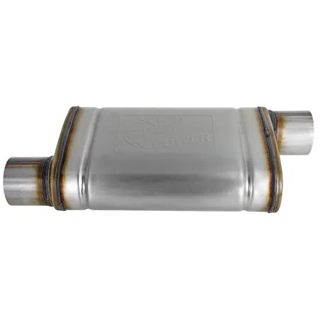 MACH Force-Xp 409 SS Muffler 3in ID Offset/Offset x 4in H x 9in W x 14in L - Oval Body