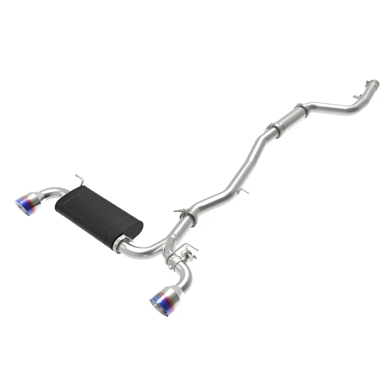 aFe POWER Takeda 2020 Toyota Supra L6-3.0L (t) 3in-2.5in 304 SS CB Exhaust Blue Flame Tips