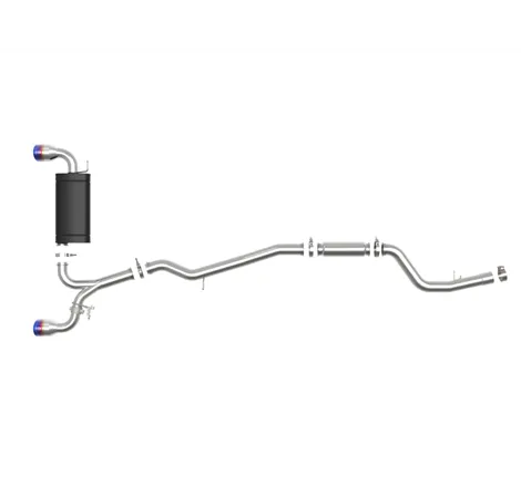 aFe POWER Takeda 2020 Toyota Supra L6-3.0L (t) 3in-2.5in 304 SS CB Exhaust Blue Flame Tips