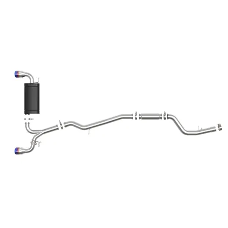 aFe POWER Takeda 2020 Toyota Supra L6-3.0L (t) 3in-2.5in 304 SS CB Exhaust Blue Flame Tips