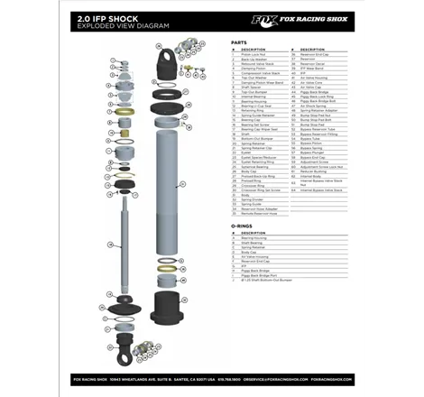 Fox 10-14 Ford Raptor Front Lower Replacement Shock Eyelet Bushing