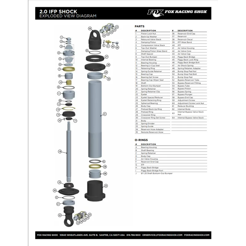 Fox 10-14 Ford Raptor Front Lower Replacement Shock Eyelet Bushing