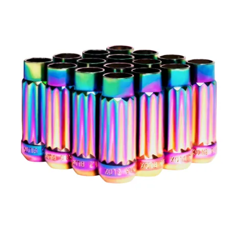 BLOX Racing 12-Sided P17 Tuner Lug Nuts 12x1.25 - NEO Chrome Steel - Set of 16