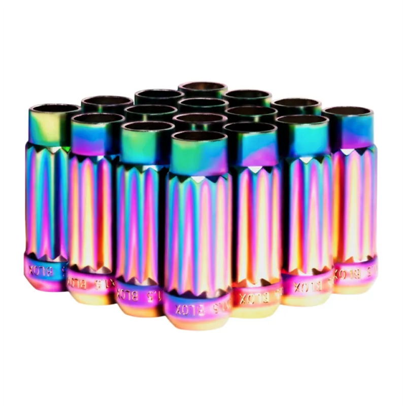 BLOX Racing 12-Sided P17 Tuner Lug Nuts 12x1.25 - NEO Chrome Steel - Set of 16