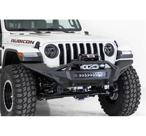 Addictive Desert Designs 2020 Jeep Gladiator JT Stealth Fighter Front Bump w/ Top Hoop & Winch Mount