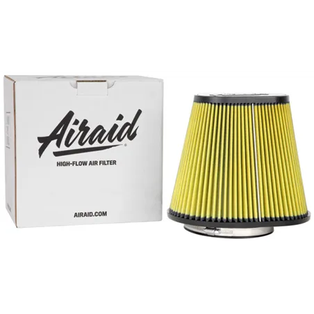 Airaid Universal Air Filter - Cone 6in FLG x 10-3/4x7-3/4in B x 7x4in T x 9in H - Synthaflow