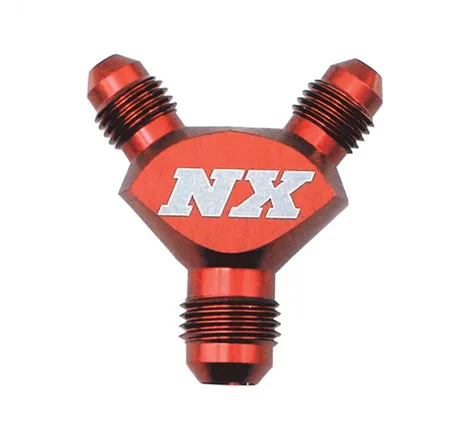 Nitrous Express 8AN x 6AN x 6AN Billet Pure-Flo Y Fitting - Red