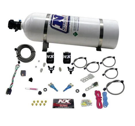 Nitrous Express Ford EFI Dual Nozzle Nitrous Kit (100-300HP) w/15lb Bottle