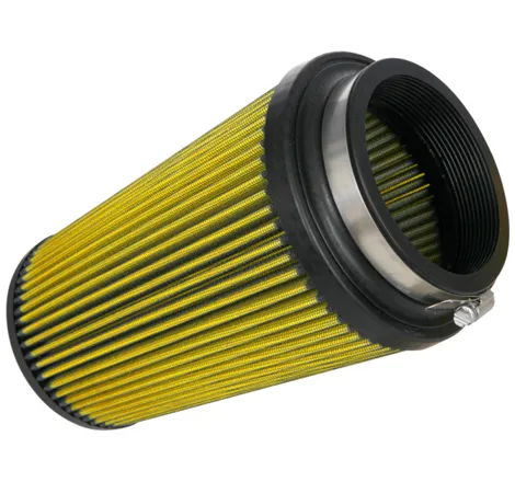 Airaid Universal Air Filter - Cone 4in Flange x 6in Base x 4-5/8in Top x 9in Height - Synthaflow