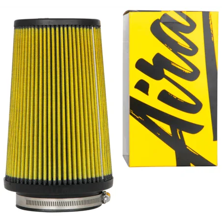 Airaid Universal Air Filter - Cone 4in Flange x 6in Base x 4-5/8in Top x 9in Height - Synthaflow