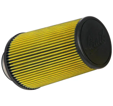 Airaid Universal Air Filter - Cone 3-1/2in Flange x 6in Base x 4-5/8in Top x 9in Height - Synthaflow