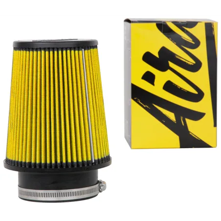 Airaid Universal Air Filter - Cone 4in Flange x 6in Base x 4-5/8in Top x 7in Height - Synthaflow