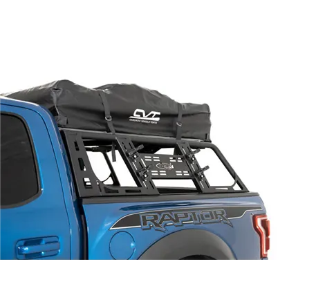 Addictive Desert Designs 2015+ Ford F-150 Overlander Chase Rack w/ 3rd Brake Light - Hammer Black