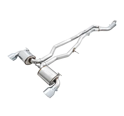 AWE 2020 Toyota Supra A90 Non-Resonated Touring Edition Exhaust - 5in Chrome Silver Tips