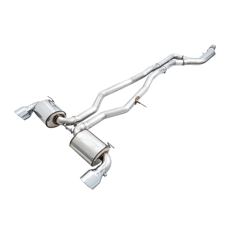 AWE 2020 Toyota Supra A90 Non-Resonated Touring Edition Exhaust - 5in Chrome Silver Tips