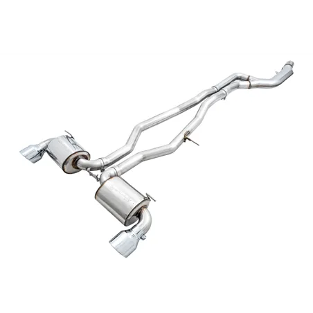 AWE 2020 Toyota Supra A90 Non-Resonated Touring Edition Exhaust - 5in Chrome Silver Tips