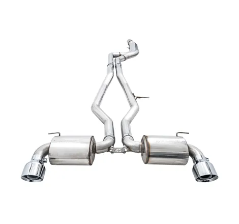 AWE 2020 Toyota Supra A90 Non-Resonated Touring Edition Exhaust - 5in Chrome Silver Tips