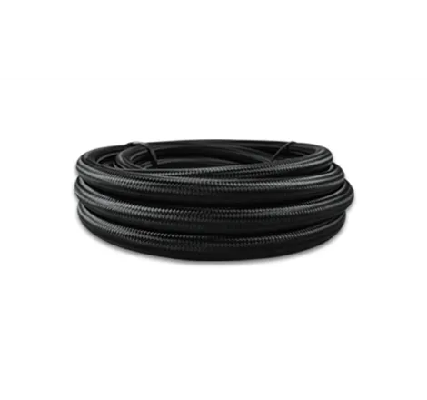 Vibrant -12AN x 20 ft. Nylon Braided Flex Hose with PTFE Liner - Black