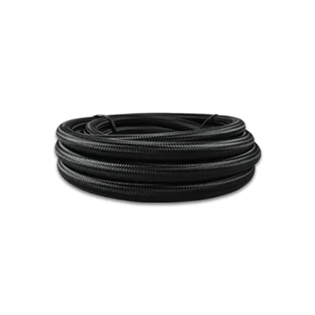 Vibrant -12AN x 20 ft. Nylon Braided Flex Hose with PTFE Liner - Black