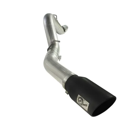 aFe MACHForce XP Exhaust 5in DPF-Back SS 11-13 GM Diesel Trucks V8-6.6L (td) (LML) (Blk Tip)