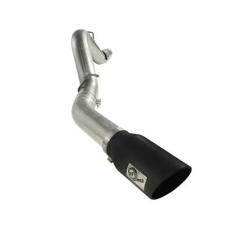 aFe MACHForce XP Exhaust 5in DPF-Back SS 11-13 GM Diesel Trucks V8-6.6L (td) (LML) (Blk Tip)