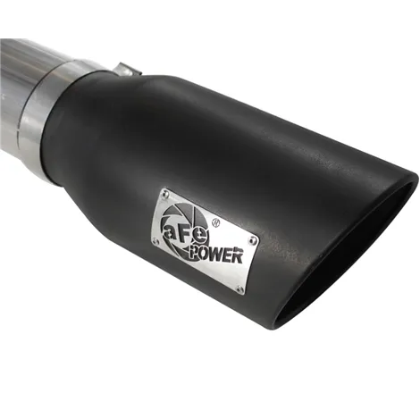 aFe MACHForce XP Exhaust 5in DPF-Back SS 11-13 GM Diesel Trucks V8-6.6L (td) (LML) (Blk Tip)