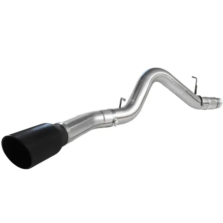 aFe MACHForce XP Exhaust 5in DPF-Back SS 11-13 GM Diesel Trucks V8-6.6L (td) (LML) (Blk Tip)