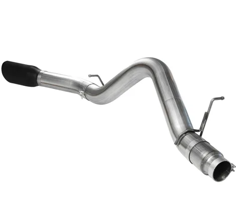 aFe MACHForce XP Exhaust 5in DPF-Back SS 11-13 GM Diesel Trucks V8-6.6L (td) (LML) (Blk Tip)