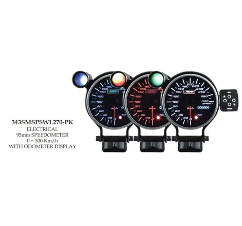 Prosport 95mm Analogue Speedometer with LED Display Prosport - 1