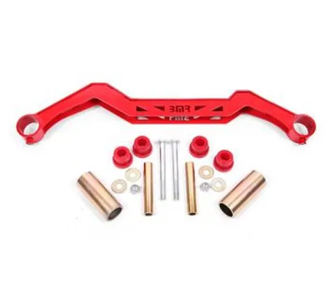 BMR 79-93 Ford Mustang Transmission Crossmember TH350/PG/700R4/C4/C6/AOD/4L60 - Red