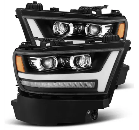 AlphaRex 19-20 Ram 1500HD PRO-Series Proj Headlight Plnk Style Blk w/Activ Light/Seq Signal/Plnk DRL