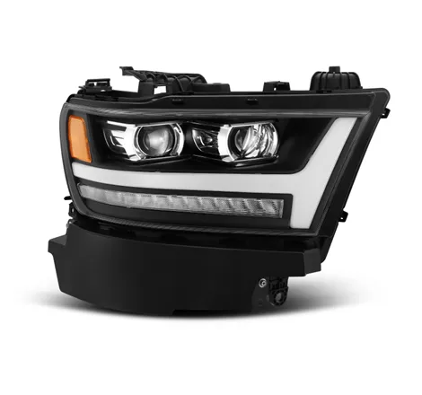 AlphaRex 19-20 Ram 1500HD PRO-Series Proj Headlight Plnk Style Blk w/Activ Light/Seq Signal/Plnk DRL