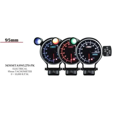 Prosport 95mm Analogue Tachometer with LED Display Prosport - 1