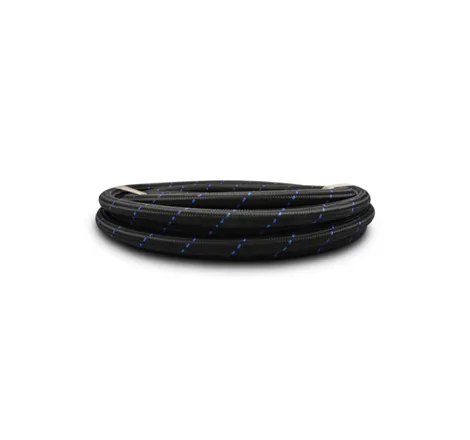 Vibrant -12 AN Two-Tone Black/Blue Nylon Braided Flex Hose (10 foot roll)