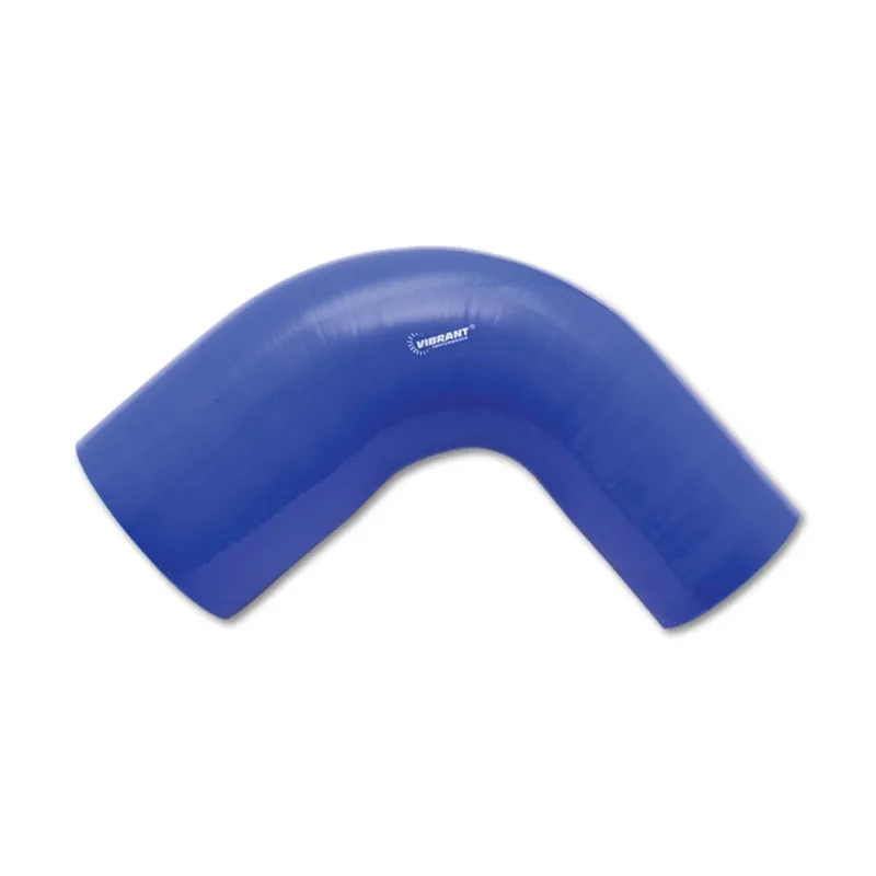 Vibrant 4 Ply Reinforced Silicone 90 degree Transition Elbow 2in ID x 2.5in I.D. 90 deg. Elbow BLUE