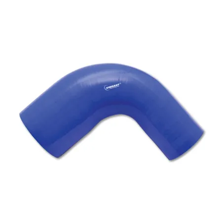 Vibrant 4 Ply Reinforced Silicone 90 degree Transition Elbow 2in ID x 2.5in I.D. 90 deg. Elbow BLUE