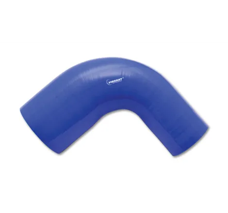 Vibrant 4 Ply Reinforced Silicone 90 degree Transition Elbow 2in ID x 2.5in I.D. 90 deg. Elbow BLUE