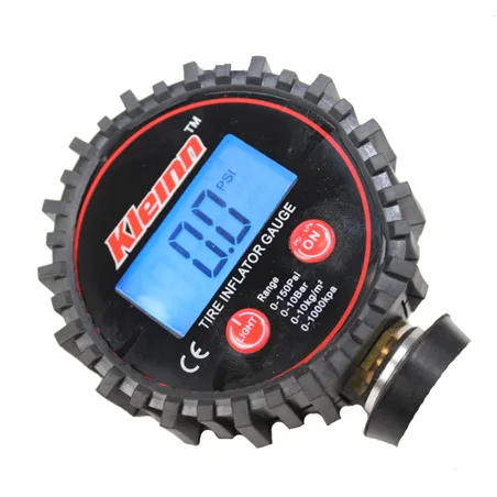 Kleinn Digital Tire Inflator w/ Gauge/ Bleed Valve/ / Locking Chuck 0-160 PSI