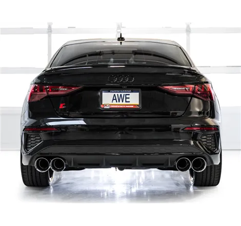 AWE 22-24 Audi 8Y S3 Touring Edition Exhaust - Chrome Silver Tips