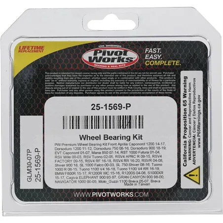 Pivot Works Aprilia, BMW, Cagiva, Moto_Guzzi Wheel Bearing Kit Premium Bearings