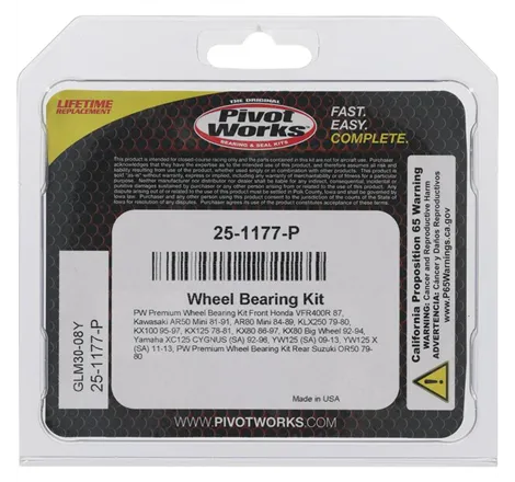 Pivot Works Honda, Kawasaki, Suzuki, Yamaha Wheel Bearing Kit Premium Bearings