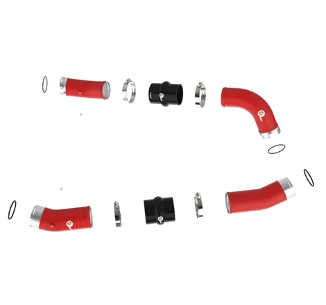 aFe 2024+ Toyota Tacoma BladeRunner  2.5in & 3in Aluminum Hot & Cold Charge Pipe Kit - Red